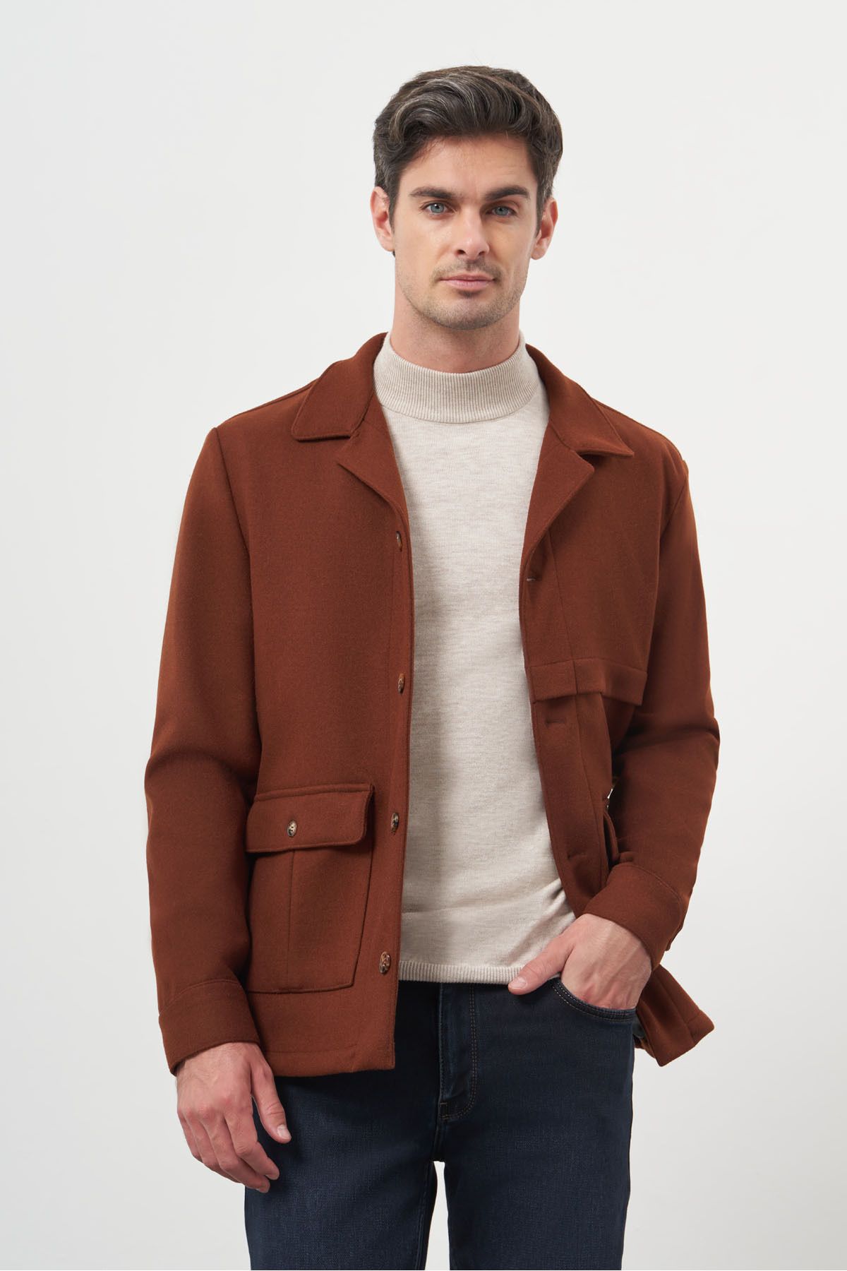 Morven-Men's Tile Wool Worker Jacket 1