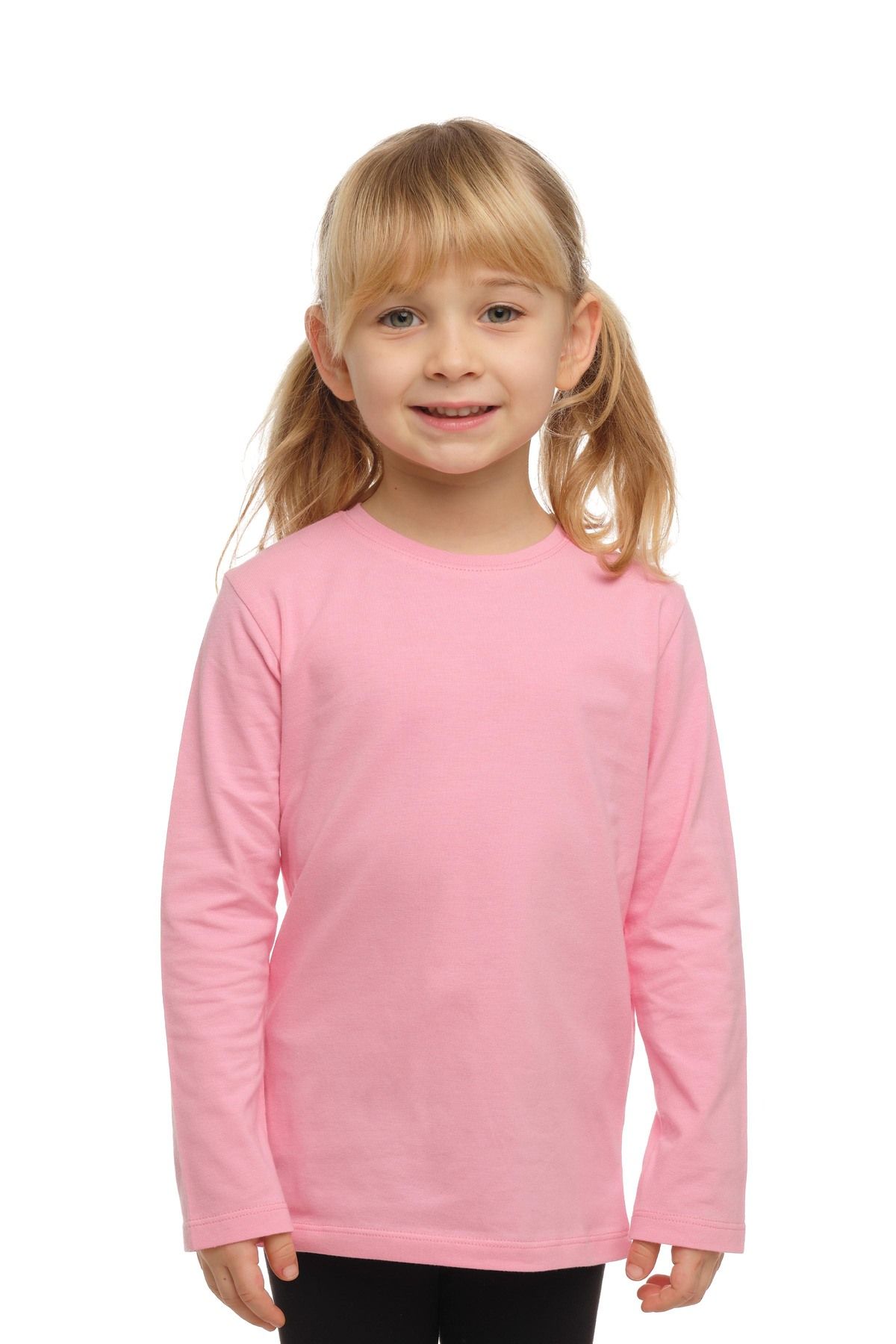 LOVETTI-UniSex Pink Children'S T-Shirt - Zero Collar, SeaSonal, Long Sleeve 1