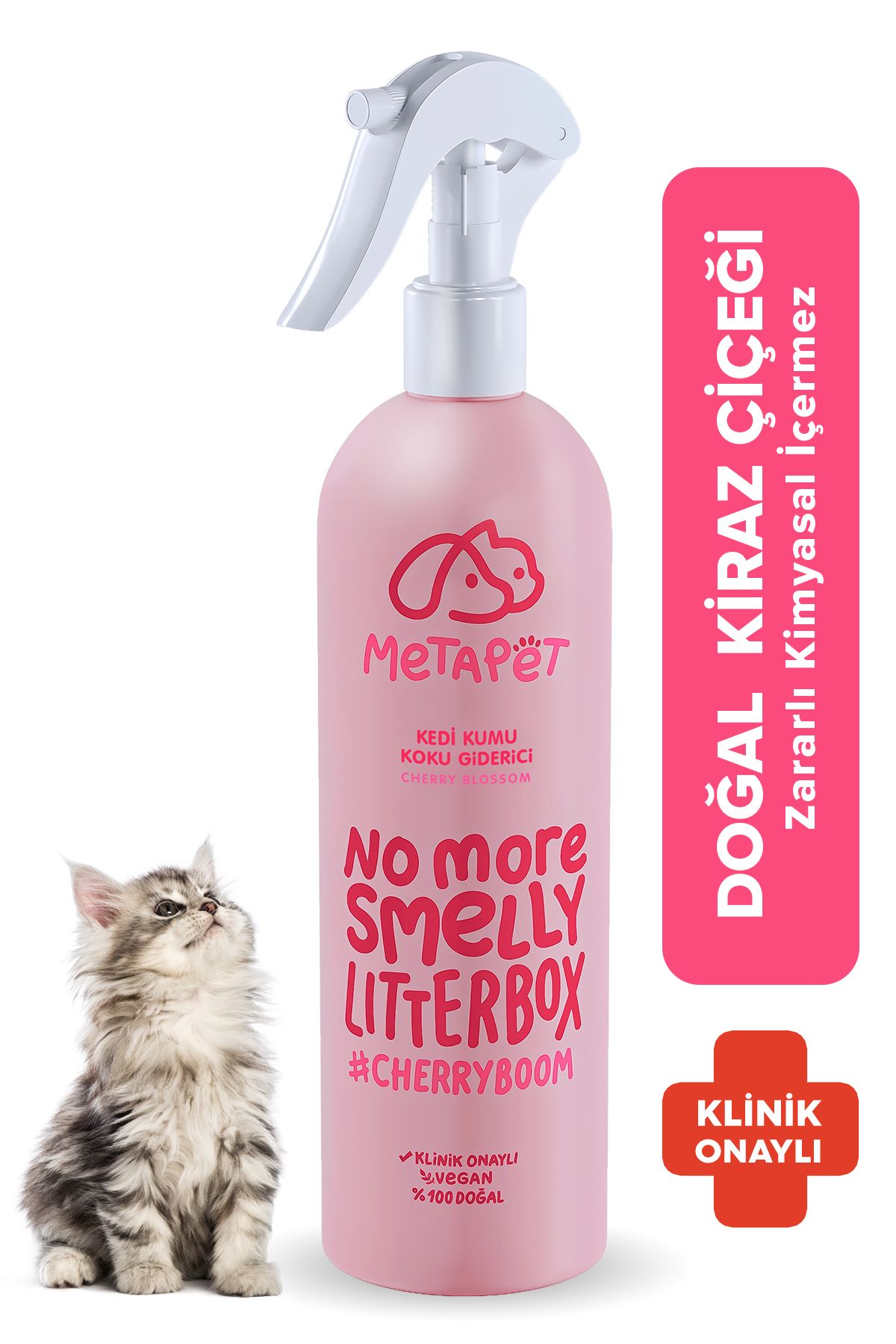 Metapet Doğal Japon Kiraz Çiçeği Kedi Kumu Ve Tuvaleti Koku Giderici Sprey 400ml