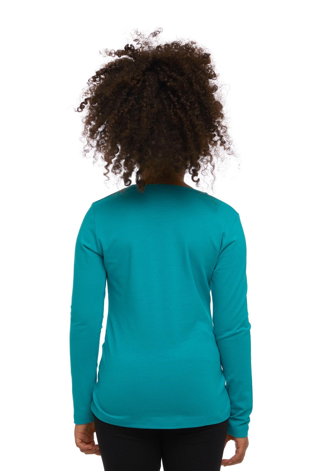 LOVETTI-Lycra Petrol Colored Long Sleeve Girl's T-shirt - Seasonal 3