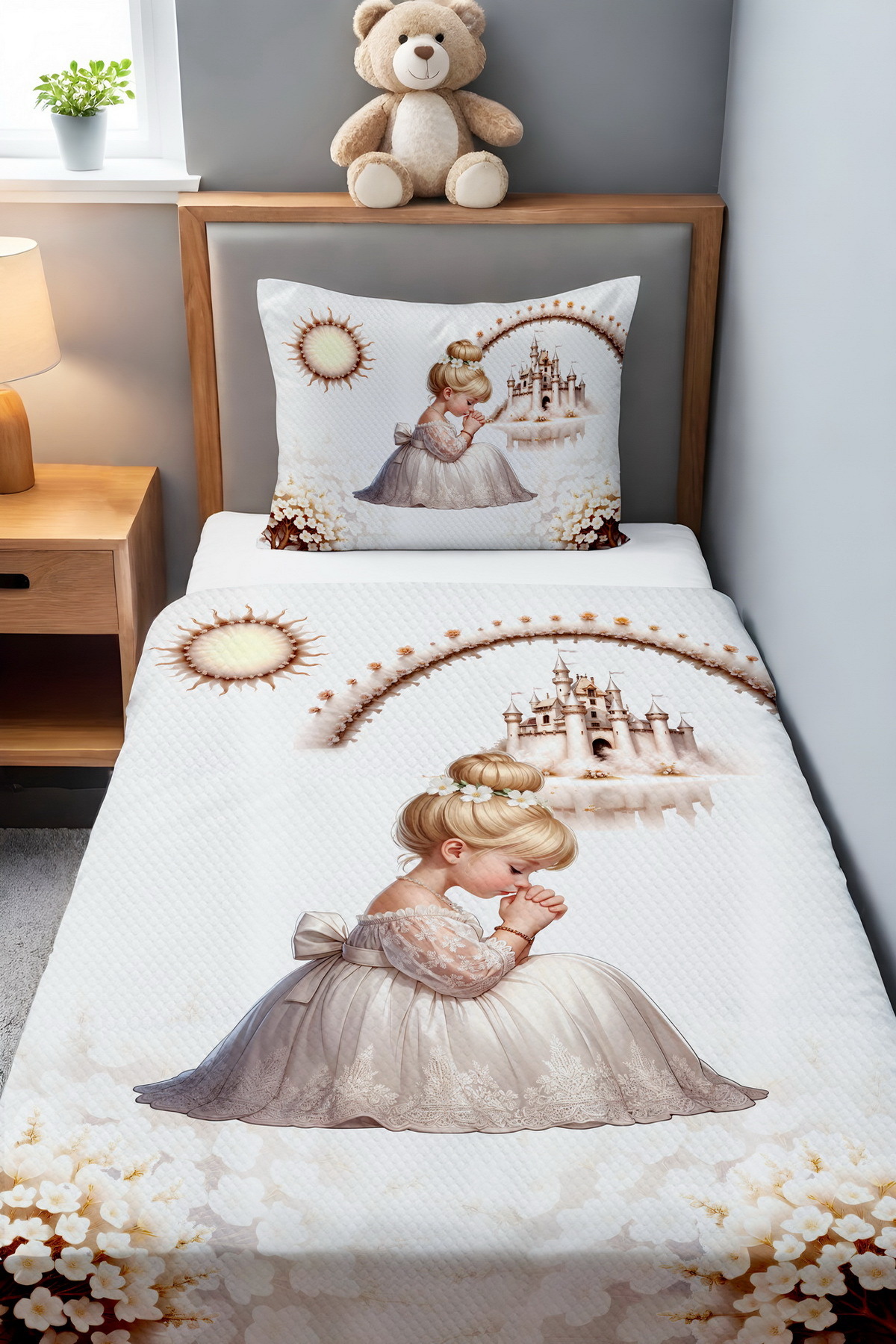 Evpanya Dilek Perisi Desenli Pike Seti fotoğrafı 2 (önizleme)