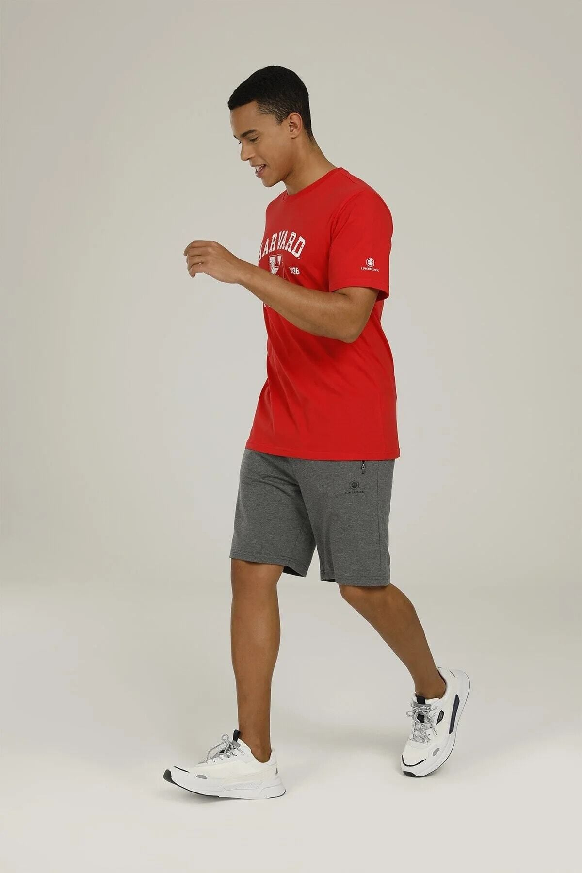 lumberjack-Elastic Waist Anthracite Men's Shorts 2sct1033fx 3