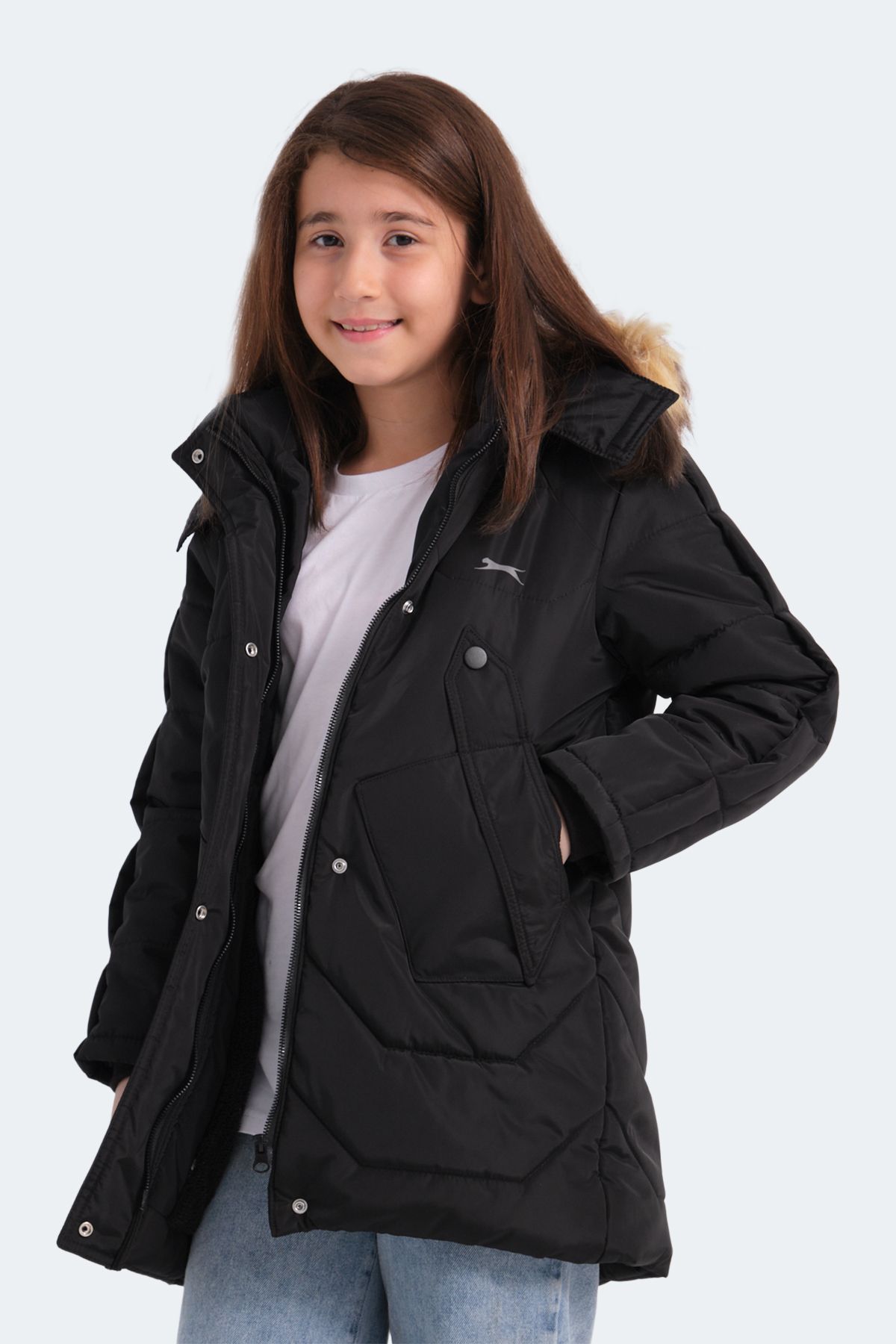 Slazenger-Camron Black Unisex Children's Coat and Coat 1