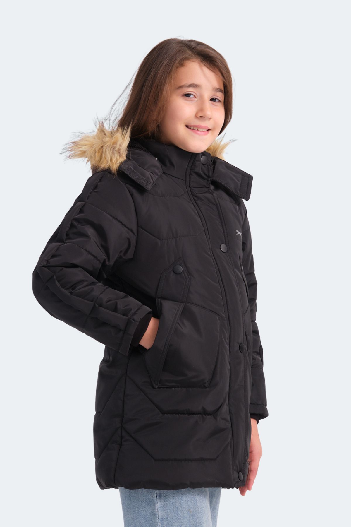 Slazenger-Camron Black Unisex Children's Coat and Coat 4