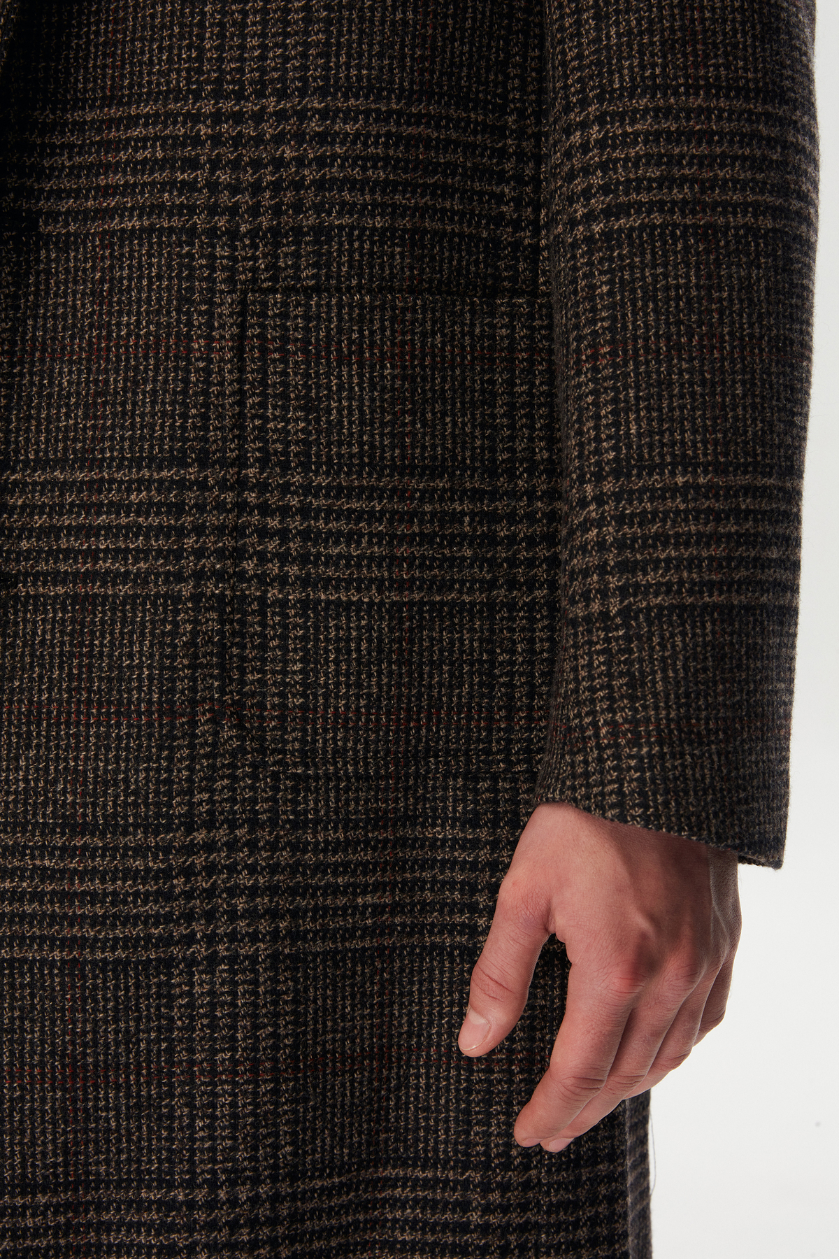 Tween  Slim Fit Kahverengi Yün Viskon Karışımlı Guabello Palto - Görsel 7