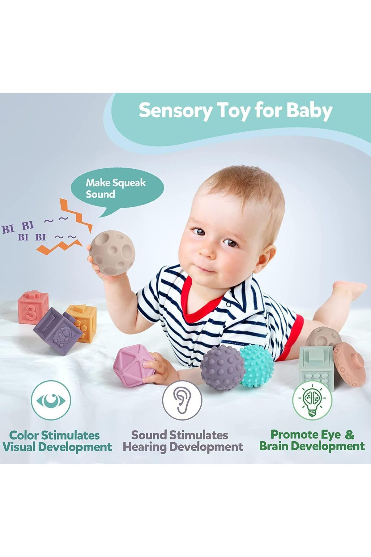 Arabest-Baby Blocks set,Children's building block toys,Silicone building blocks 3