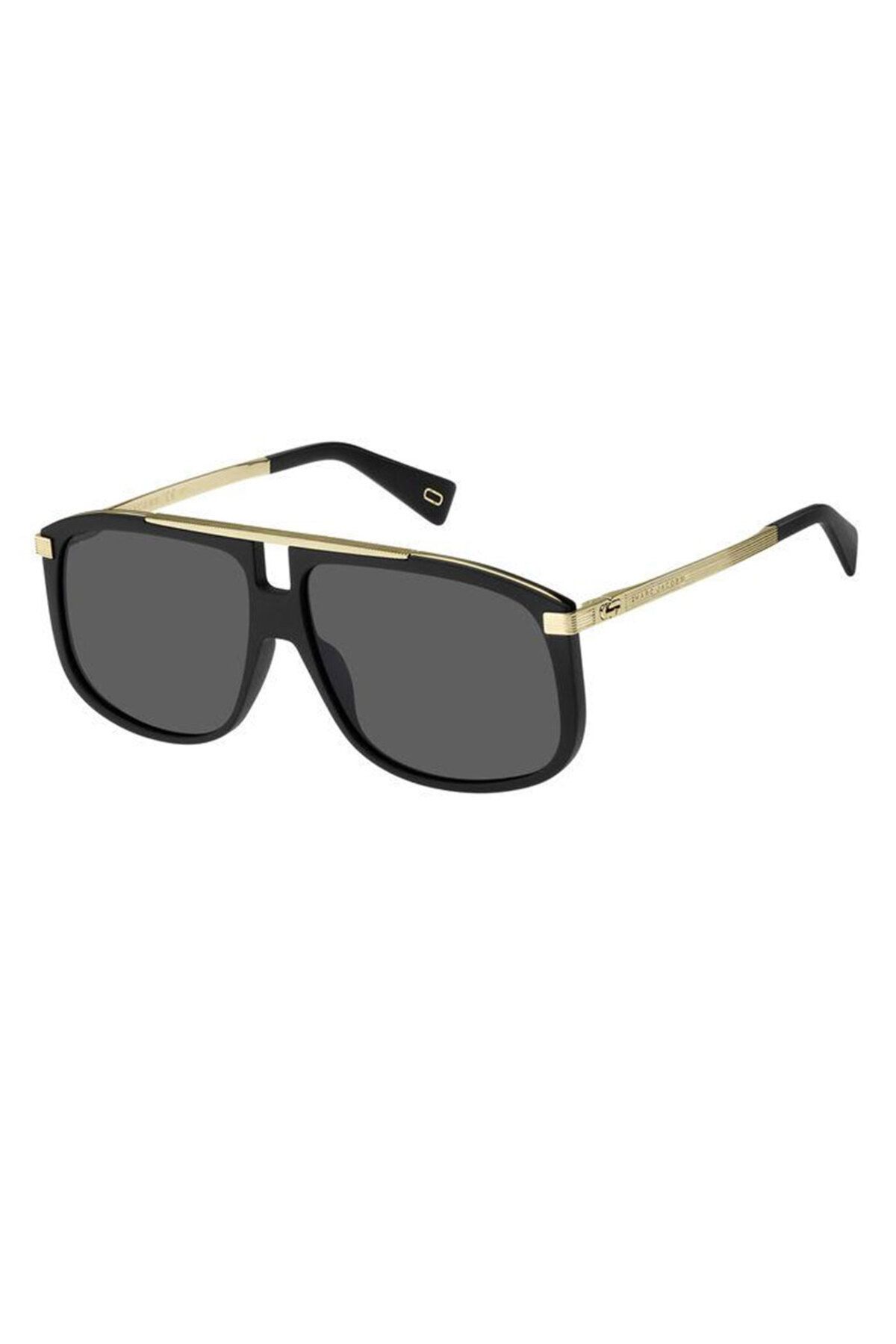 Marc Jacobs-Black-Smoked Organic Uv Glass Cellulose Acetate Closed Frame Design Sunglasses Mj 1