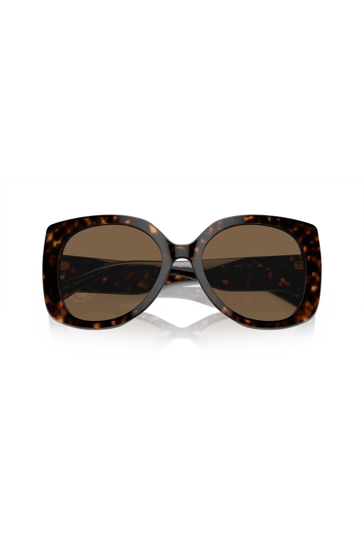Versace-Woman Rectangle Sunglasses- Ve 4387 - Lense Size:56mm - Havana 4
