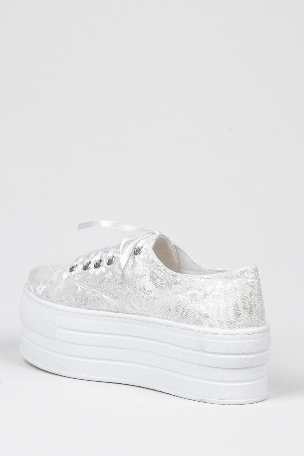 KAYRA VARDAR SHOES Gelin Spor Ayakkabı Çiçek İşleme Detaylı Çinar501 görsel 4