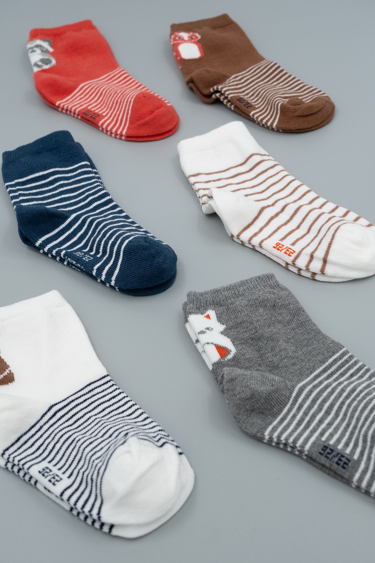 HİTRA-6 Pack Organic Cotton Baby Boy / Kids Socks 2