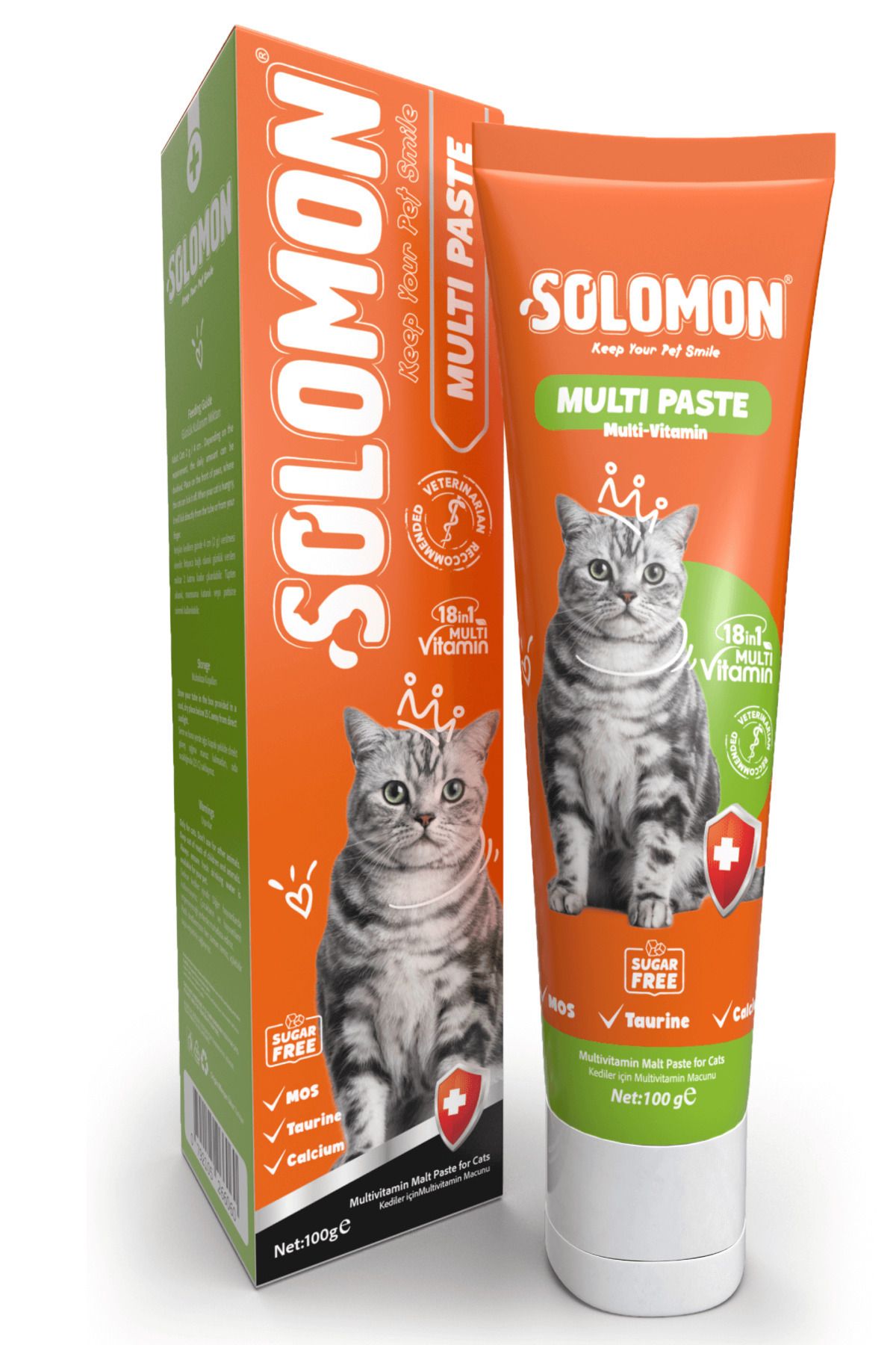 Solomon Multi Paste 100 Gr Kediler Için Multivitamin Malt Macunu