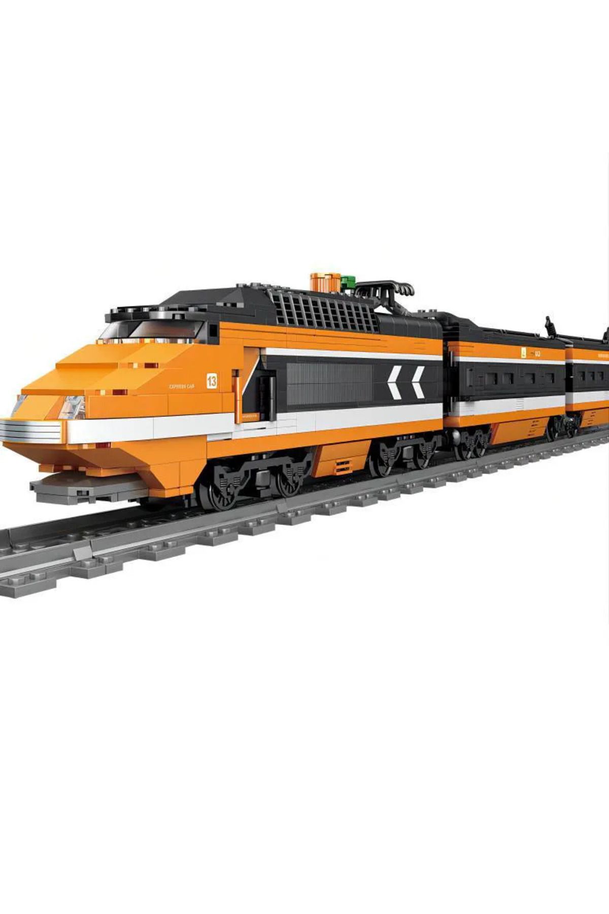 GSF-Technical City PowerTrain High-tech Railway Track Building Blocks Subway Vehicle Assemble Bricks ... 4
