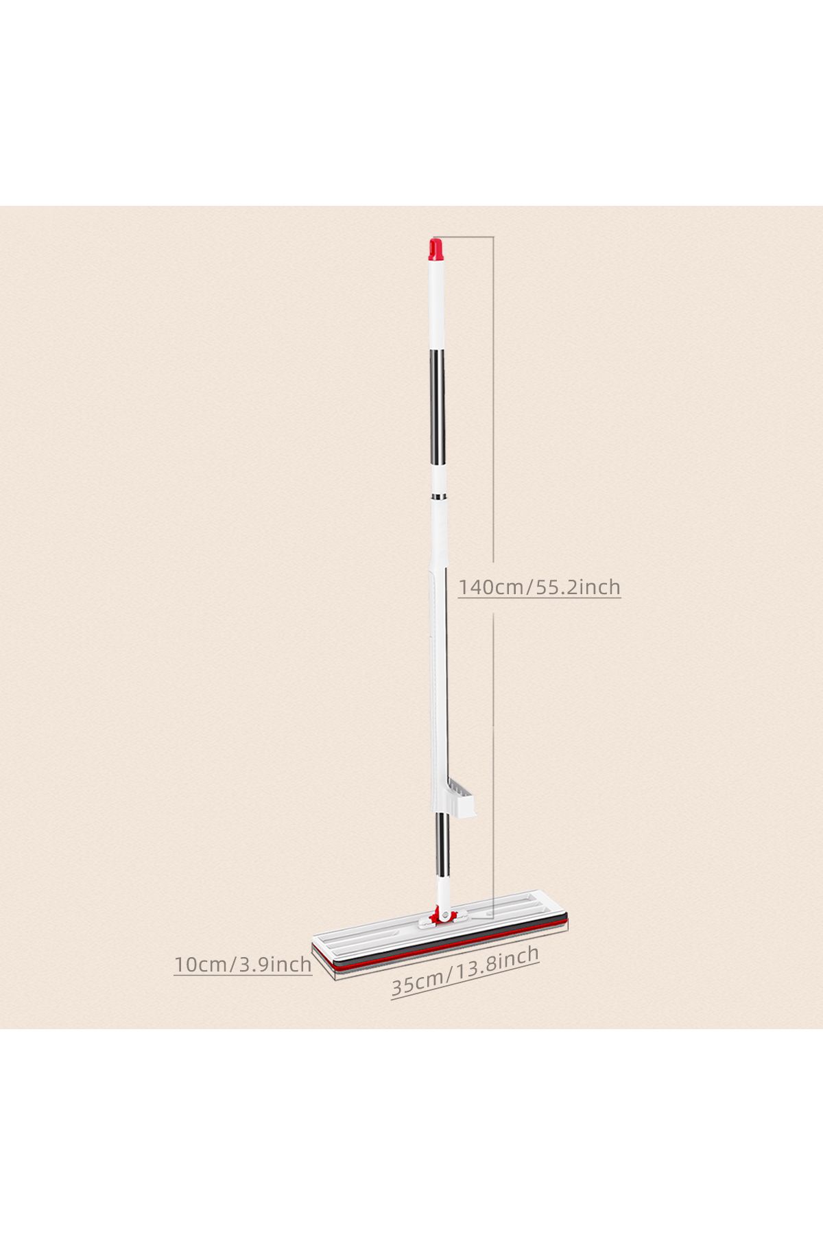 Choice-2 in 1 Long Handle Hands free Wash Flat Mop with EVA Scraper, Wet And Dry Use Floor Mop, Dust Rem... 1