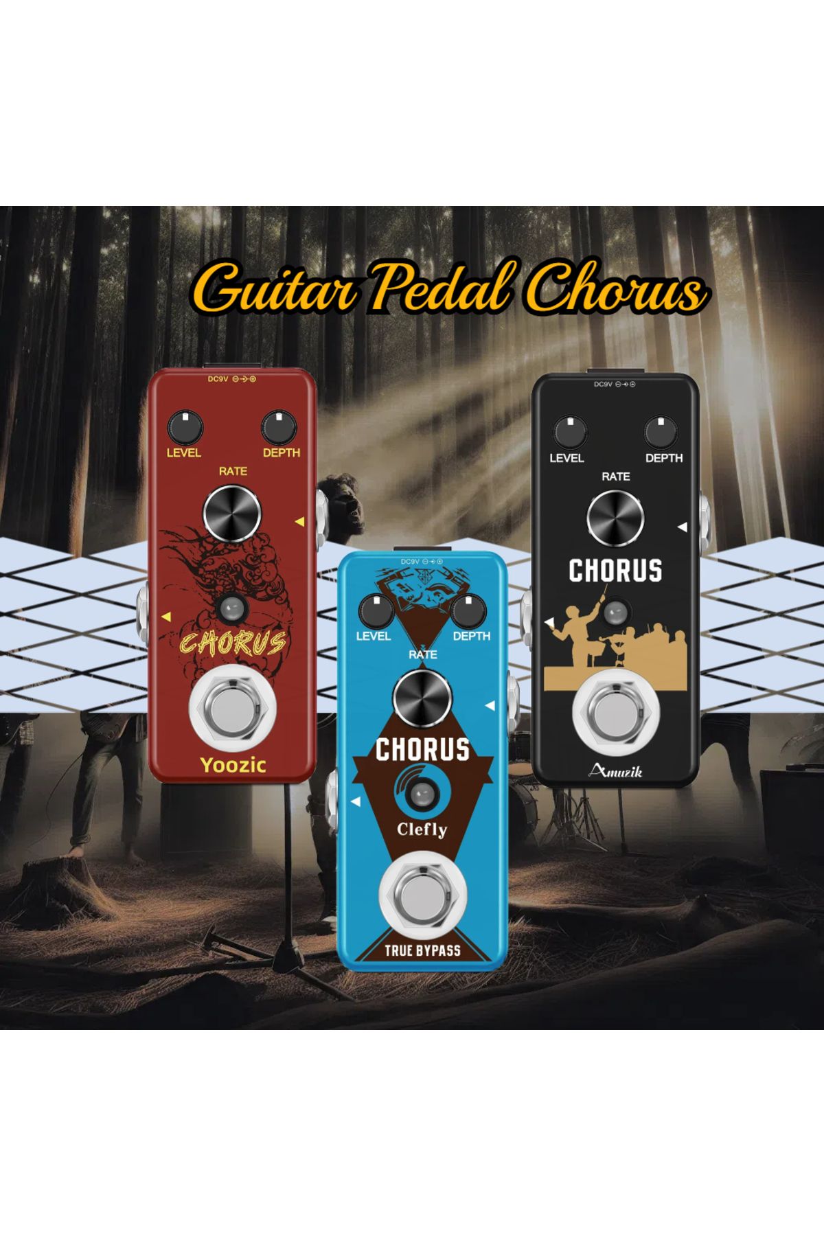 Choice-Rowin Amuzik VSN Guitar Pedal Chorus Effect Analog Pure Ensemble Chorus BBD Circuit Jazz Effector... 7