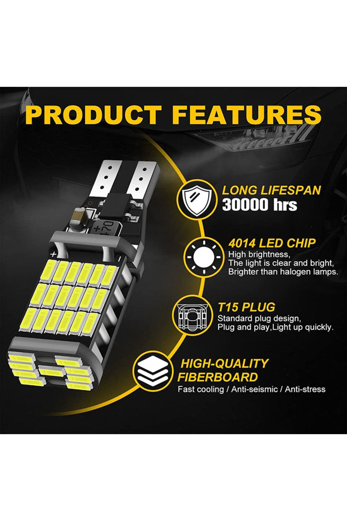 Choice-2pcs For Toyota Rav4 2006-2015 2016 2017 2018 2019 2020 2021 2022 Led Backup Light Reverse Bulb C... 4