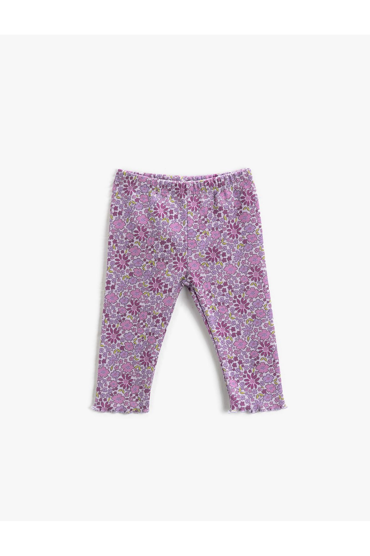 Koton-Floral Leggings with Elastic Waist 1