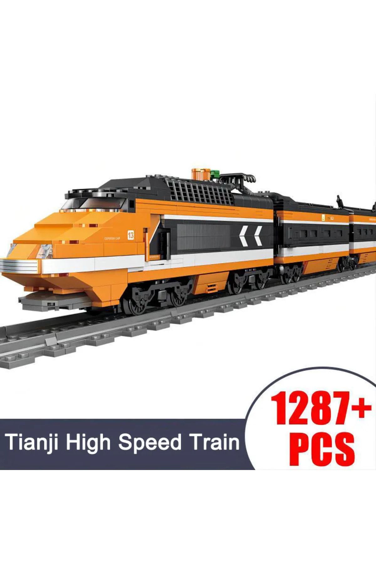 GSF-Technical City PowerTrain High-tech Railway Track Building Blocks Subway Vehicle Assemble Bricks ... 3