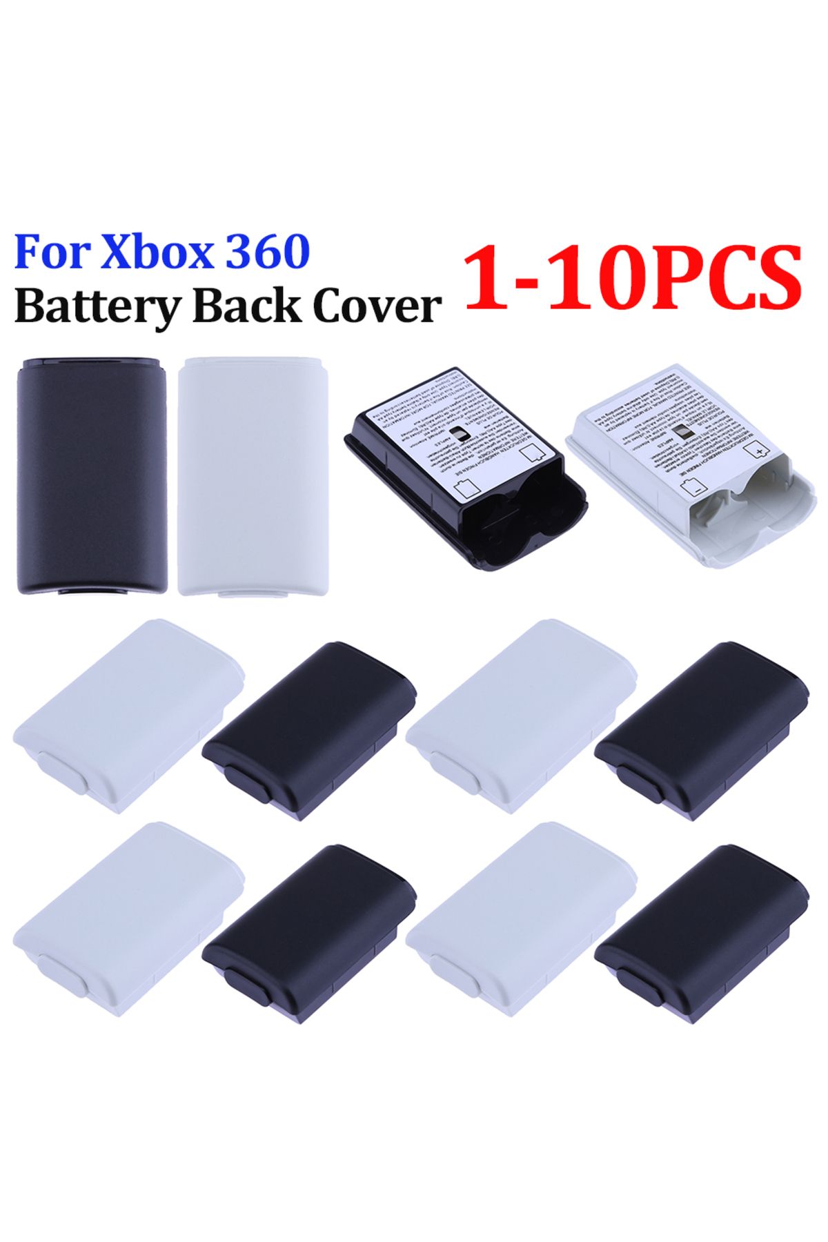 Shunmaii-1-10Pcs Battery Pack Cover Shell Shield Case Kit for Xbox 360 Wireless Controller Gamepad Battery... 2