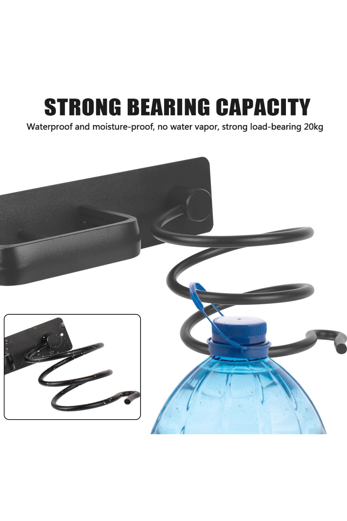 Choice-Wall Mounted Hair Straightener Holder Storage Rack Hair Dryer Holder Rack Organizer Bathroom Shel... 5