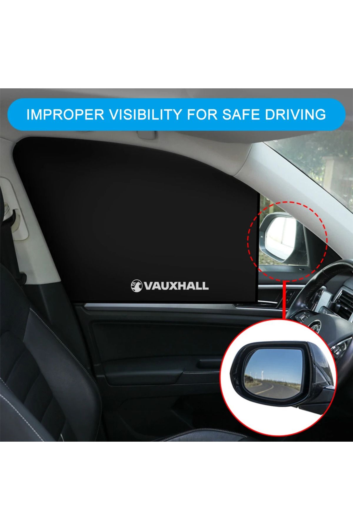 Choice-For Opel Crossland X Astra J Grandland Vauxhall K Auto Front Rear Black Sun Visor Magnetic Car Si... 5