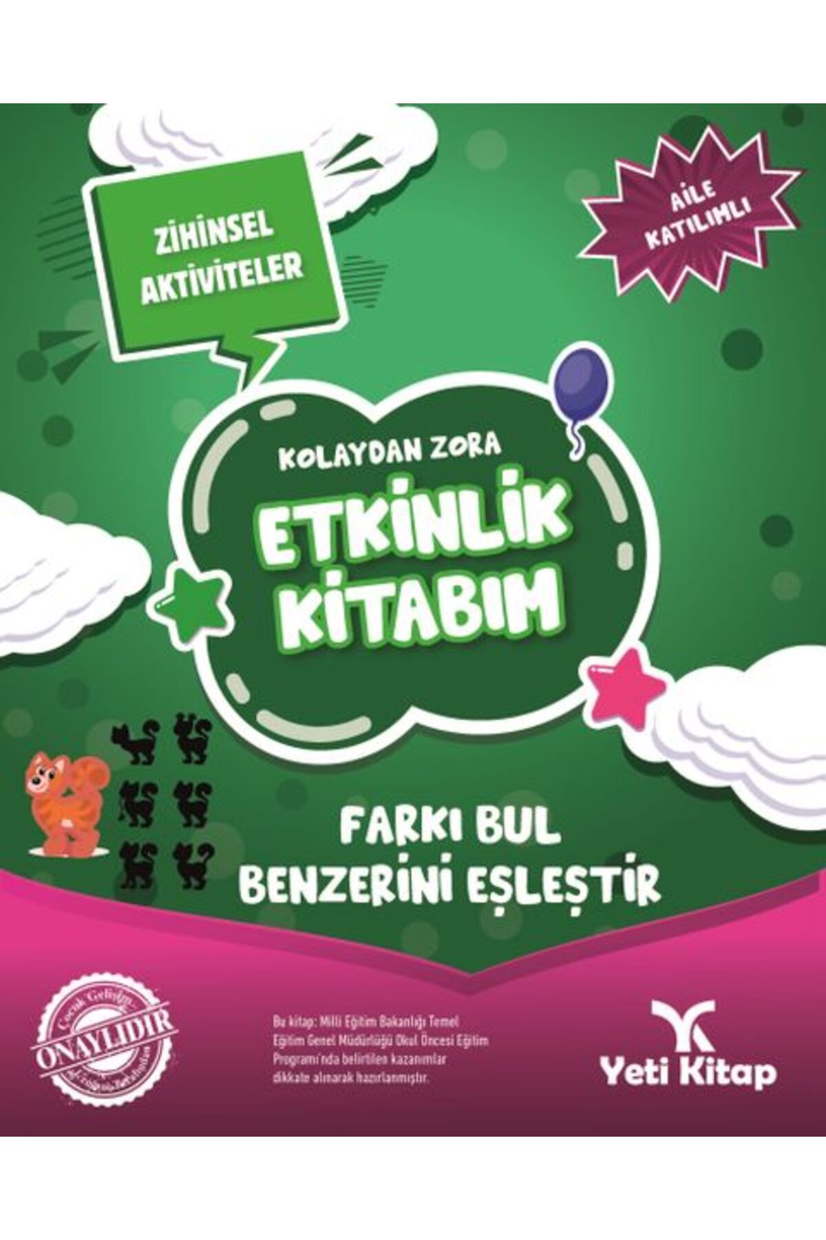 yeti kitap Kolaydan Zora Etkinlik Kitabım - Farkı Bul Benzerini Eşleştir