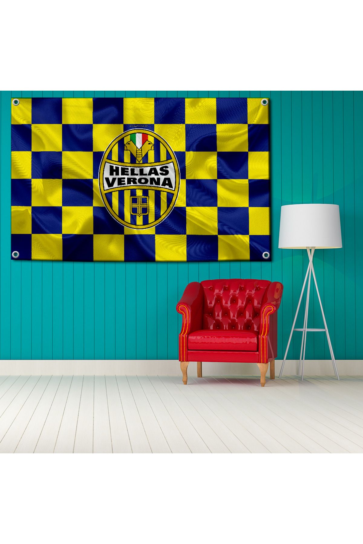 Choice-H-HELLAS VERONA Flag Football Flag Hanging Flags for Rooms Banner Club Flag Room Decor Y2k Decora... 4