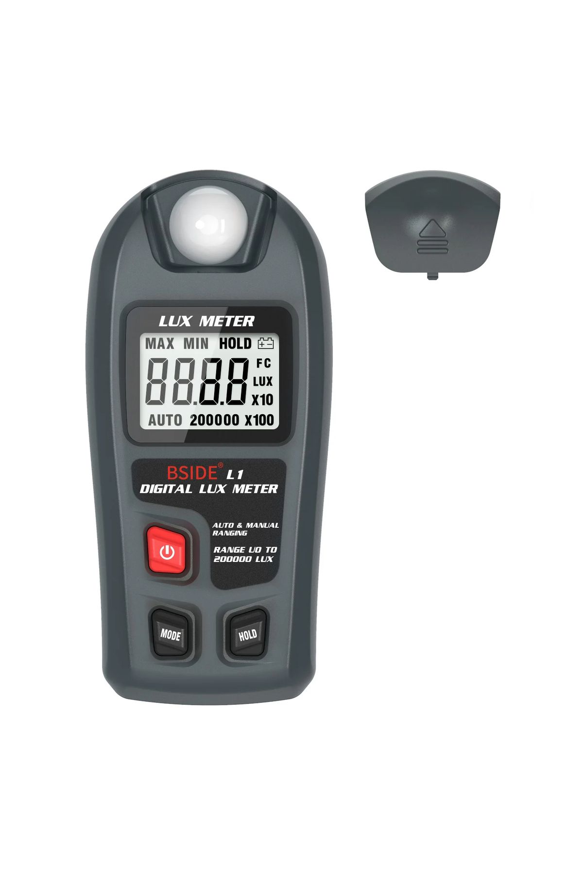 TELEHILL-L1 Lux Meter Digital Illuminometer Lux Tester 0.1-200000 Lux/0.01-20000 Fc LCD  Sensor Pocket Lux... 7