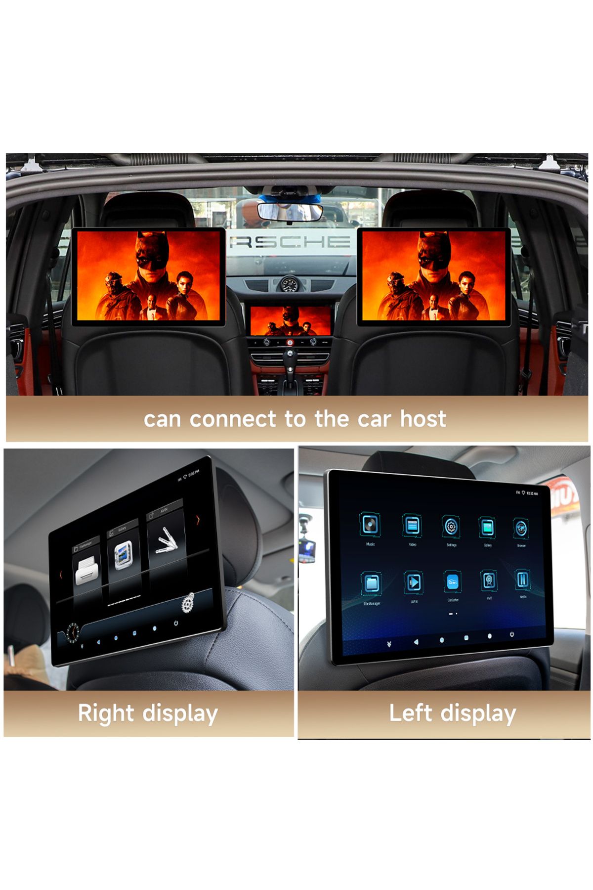 Choice-JIUYIN Android Headrest Monitor 2K IPS Tablet Touch Screen For Car Rear Seat Display Airplay APK ... 7