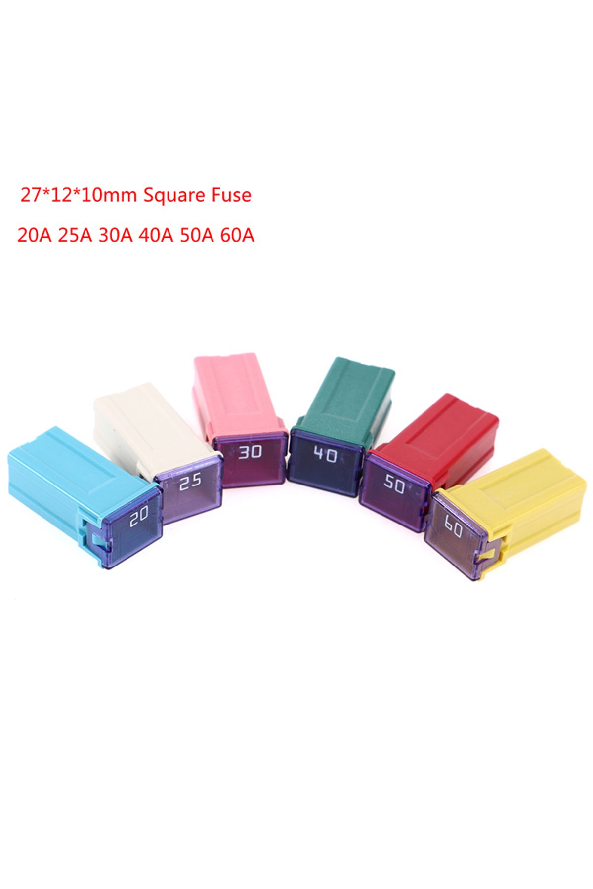 Choice-Mini Square Fuse 32V 20A 25A 30A 40A 50A60A Automotive Car Fuse With Plastic Box 2