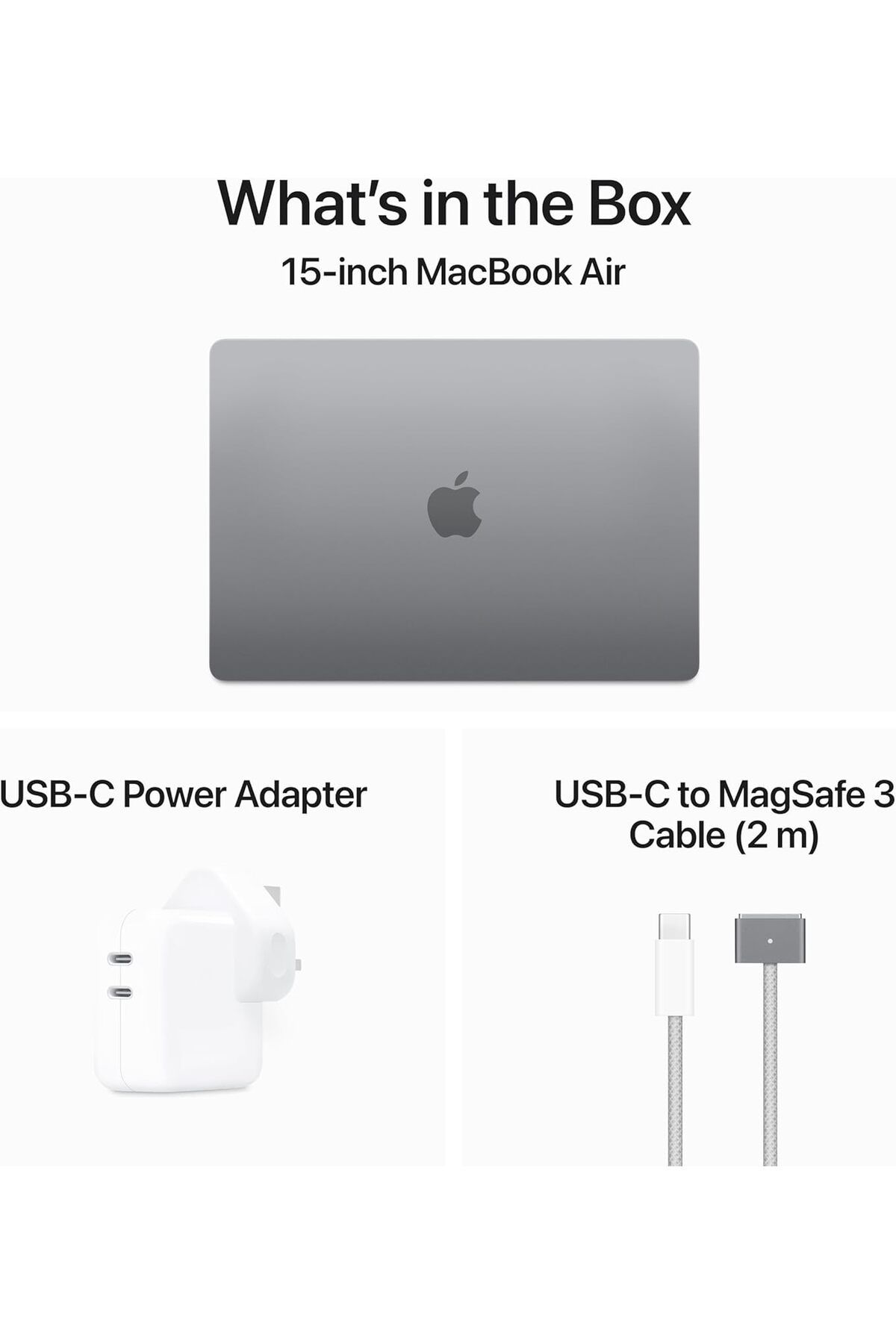 Apple-2024 MacBook Air 15", Apple M3 with 8?core CPU and 10?core GPU, 8GB RAM, 256GB SSD - Space Gray 6