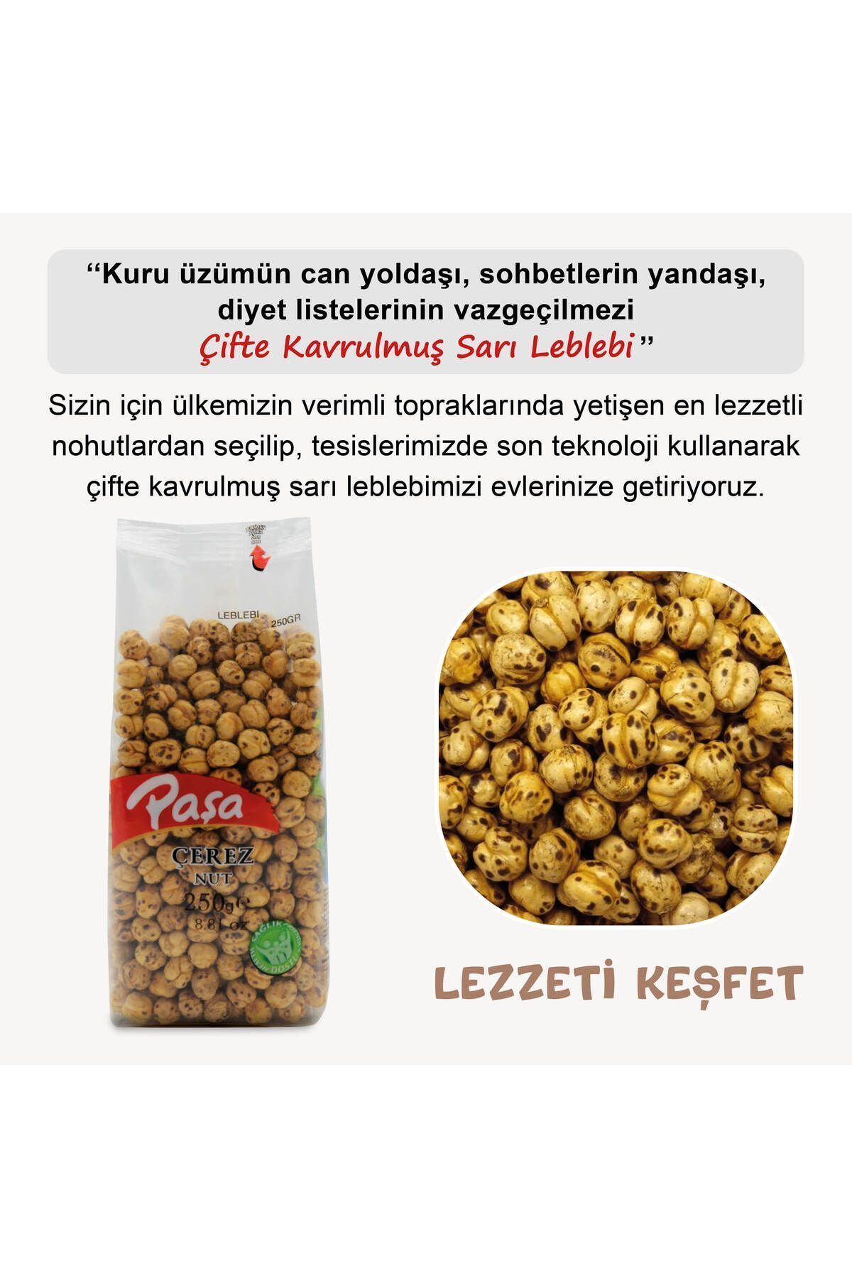 Paşa-Double Roasted Yellow Chickpeas 250 Gr X 3 Pieces (Total 750 Gr) 4