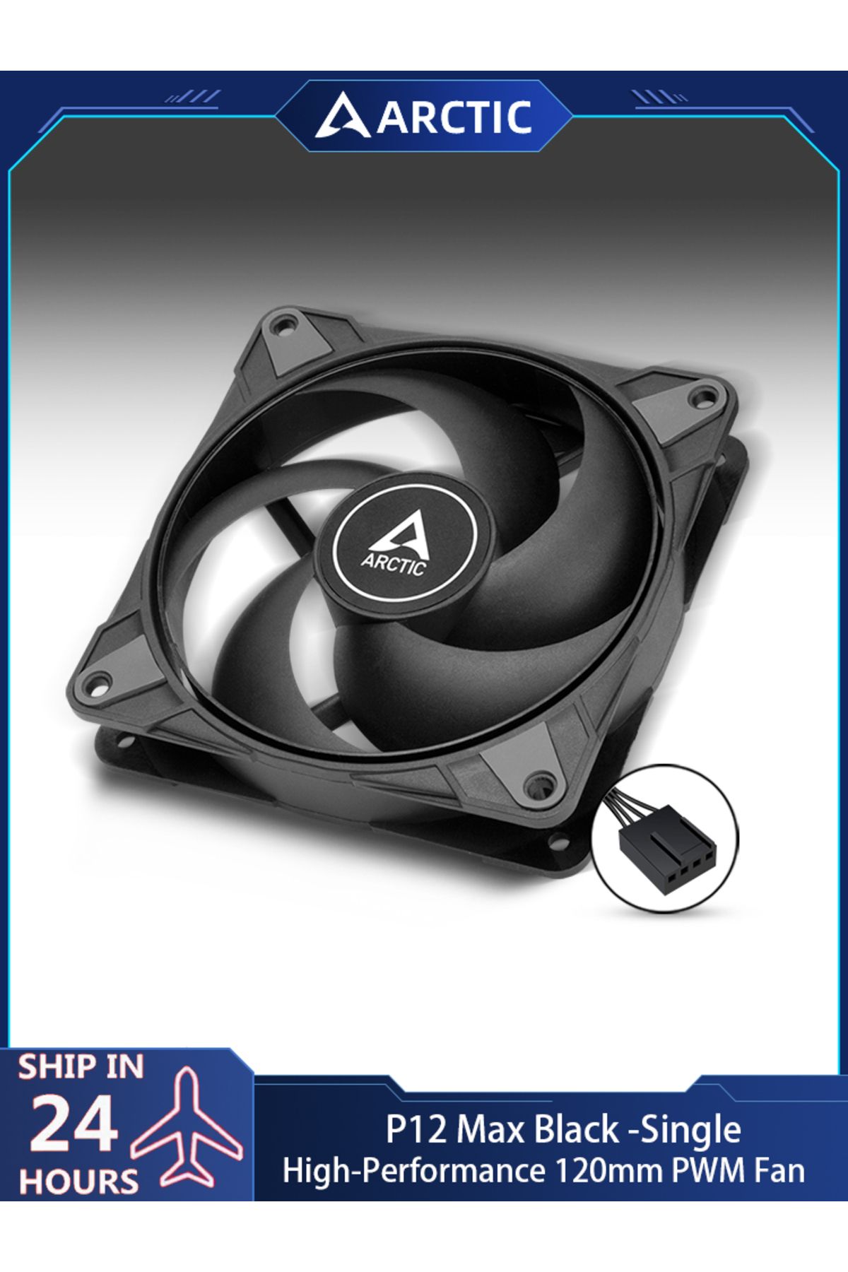 Choice-ARCTIC P12 Max, High-Performance 120mm Case Fan,PWM Controlled 200–3300 RPM,Optimised for Static ... 8