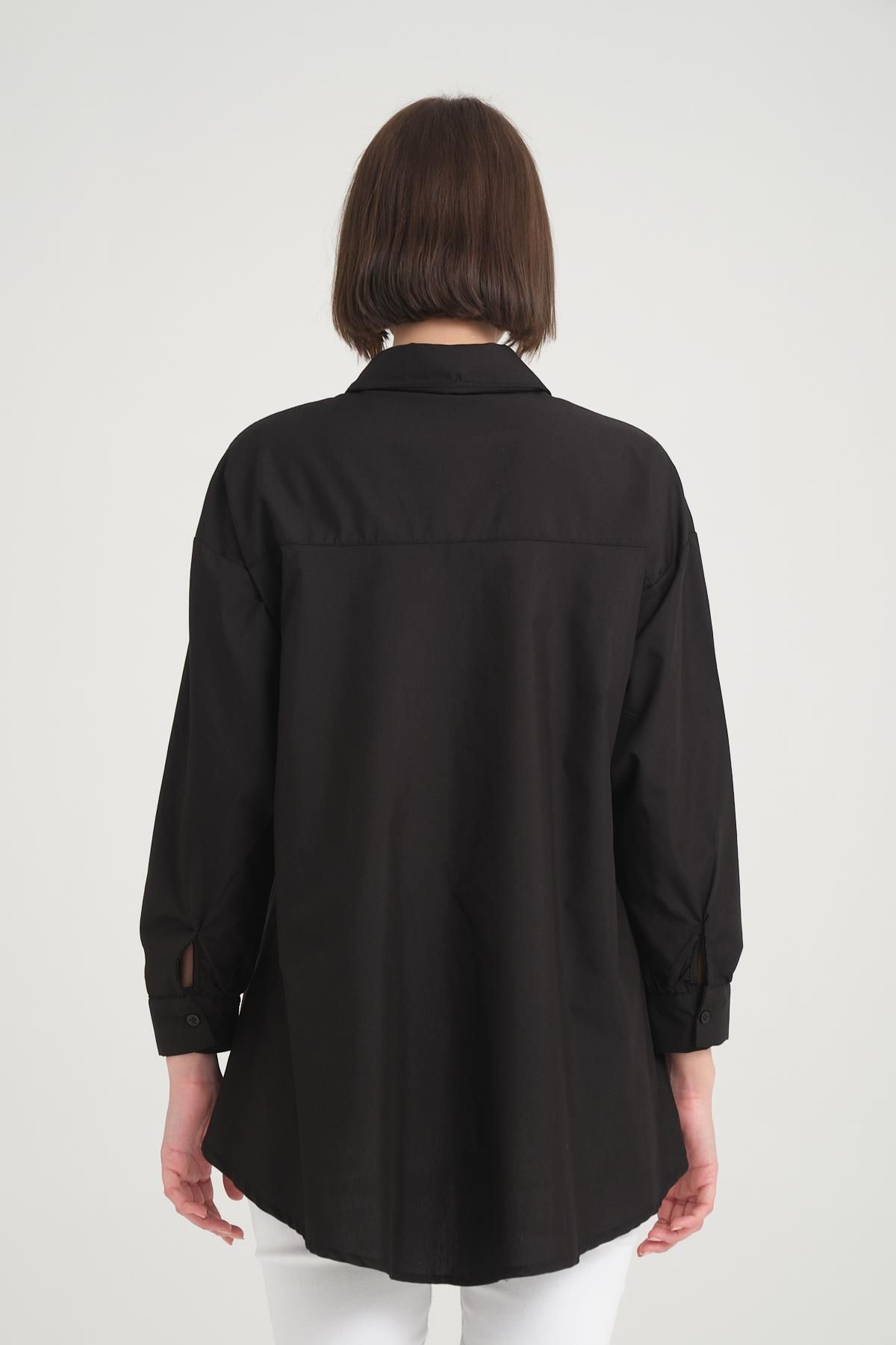 Işşıl-Işil B112-Closed Button Cotton Sports Maternity Shirt-Tunika 7
