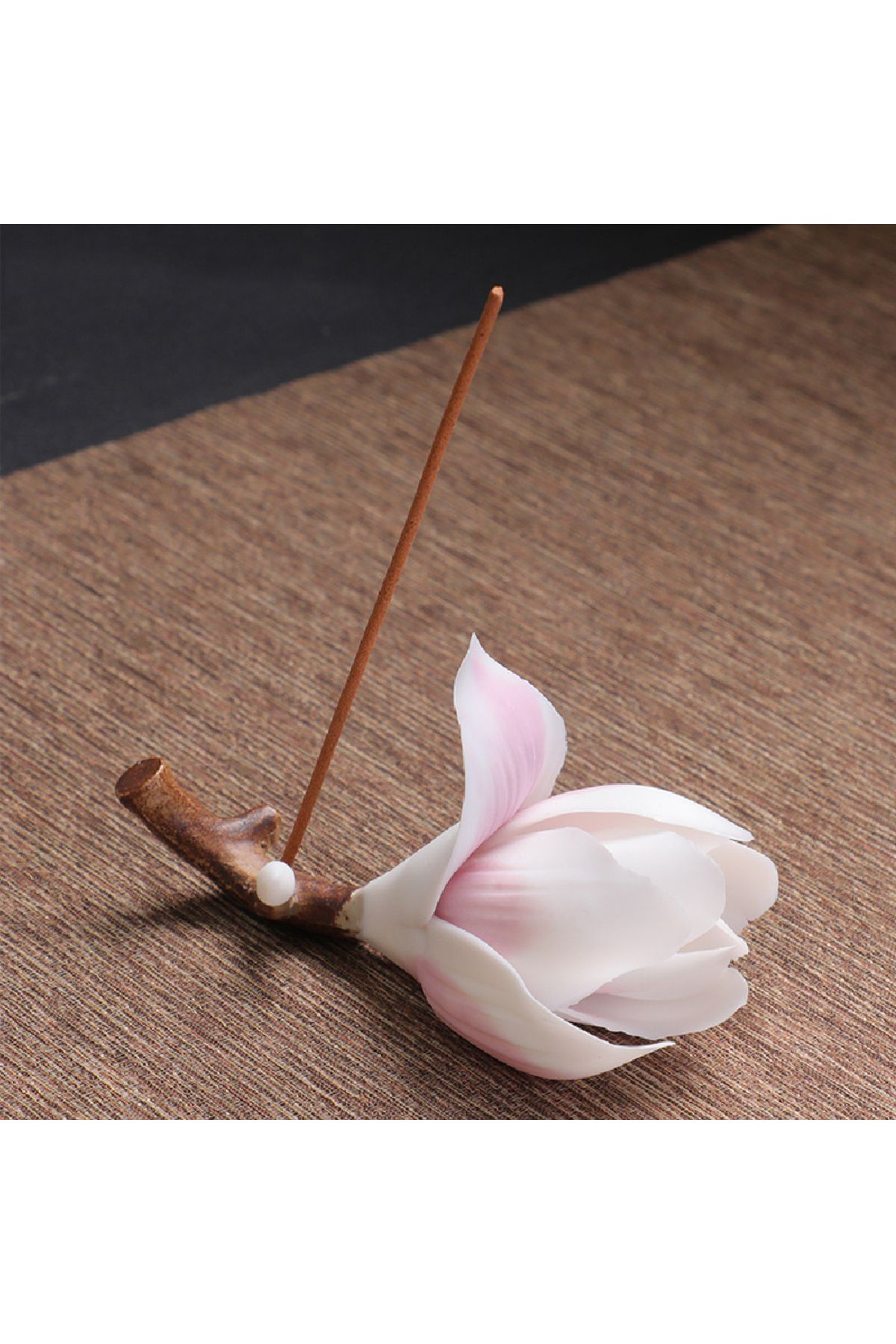 Choice-Handmade ceramic magnolia stick incense burner holder, elegant home decoration incense holder 3