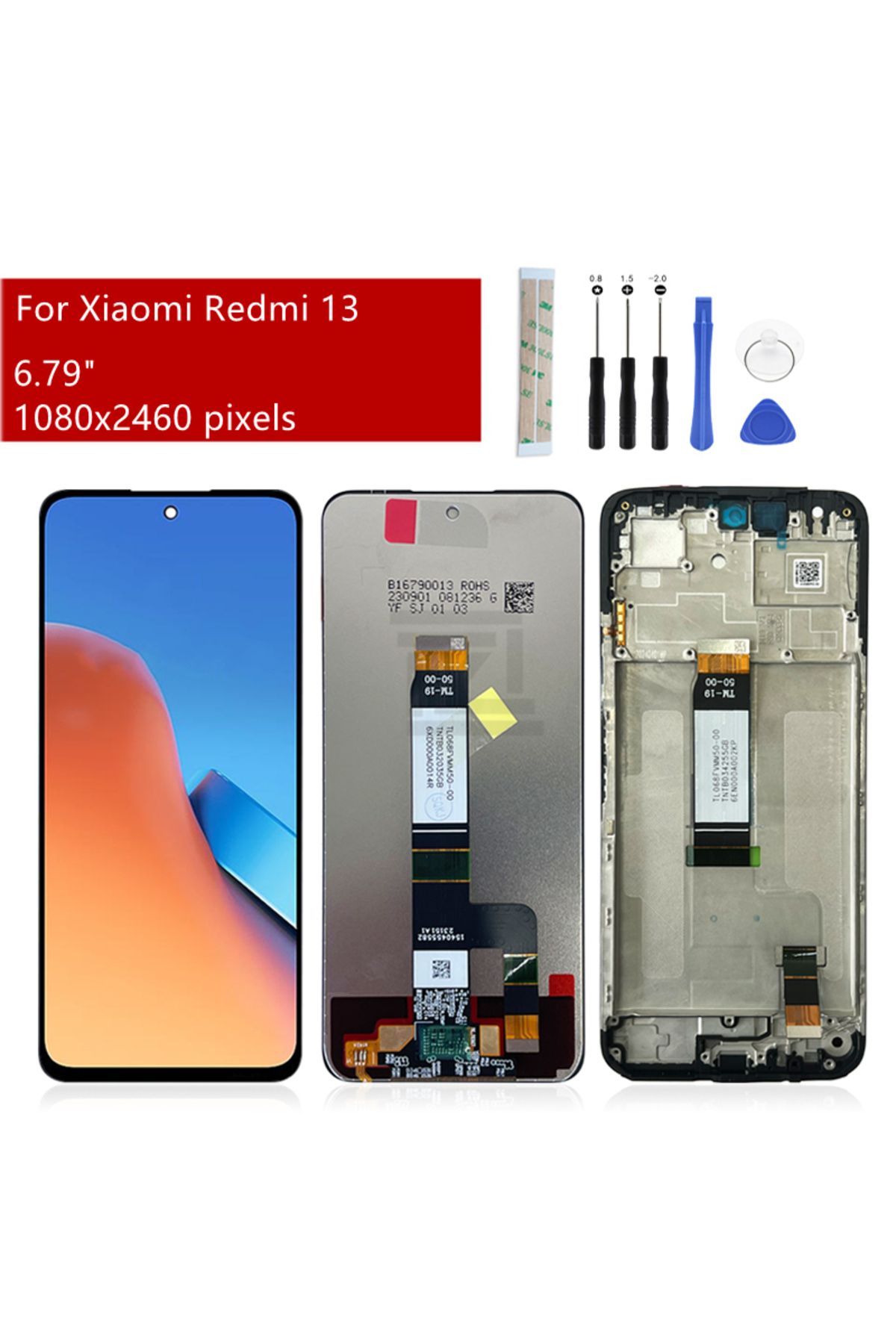 Choice-For Xiaomi Redmi 13 Lcd Display Touch Screen Digitizer Assembly With Frame For Redmi 13 Display R... 8