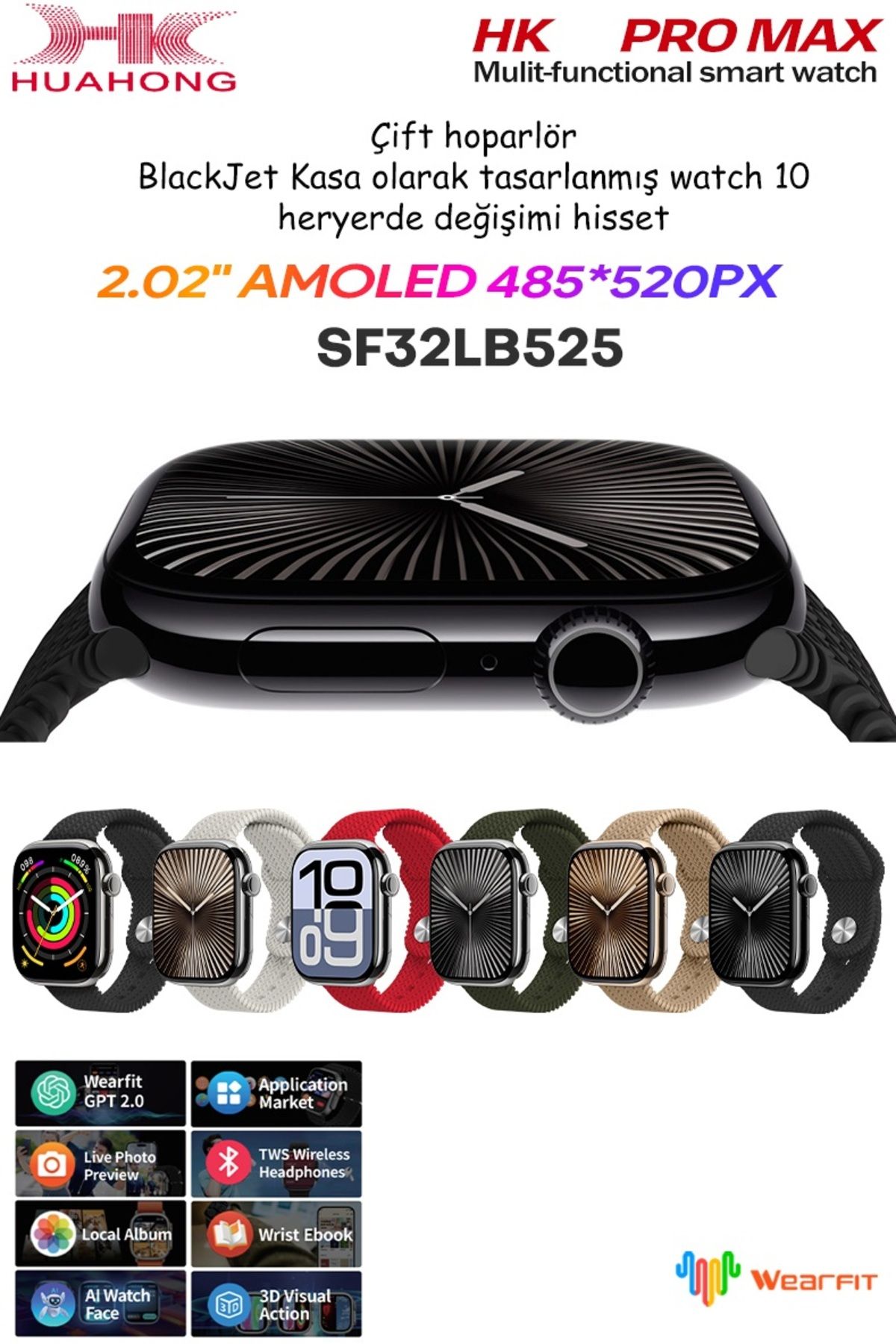 Wearfitpro Watch 9 Hk9 Pro Max Plus Son Sürüm Gen4 Yapay Zeka Destekli Sahtesi Çıkmış Dikkat Edin!-5