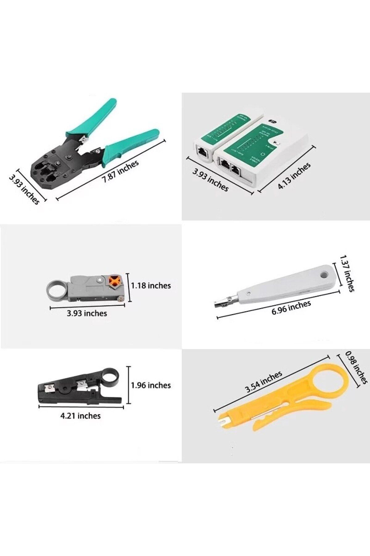 Choice-1 Set Five Types of Network Tool Kit Wire Clamp Combination Network Toolkit Household Manual Tool... 5