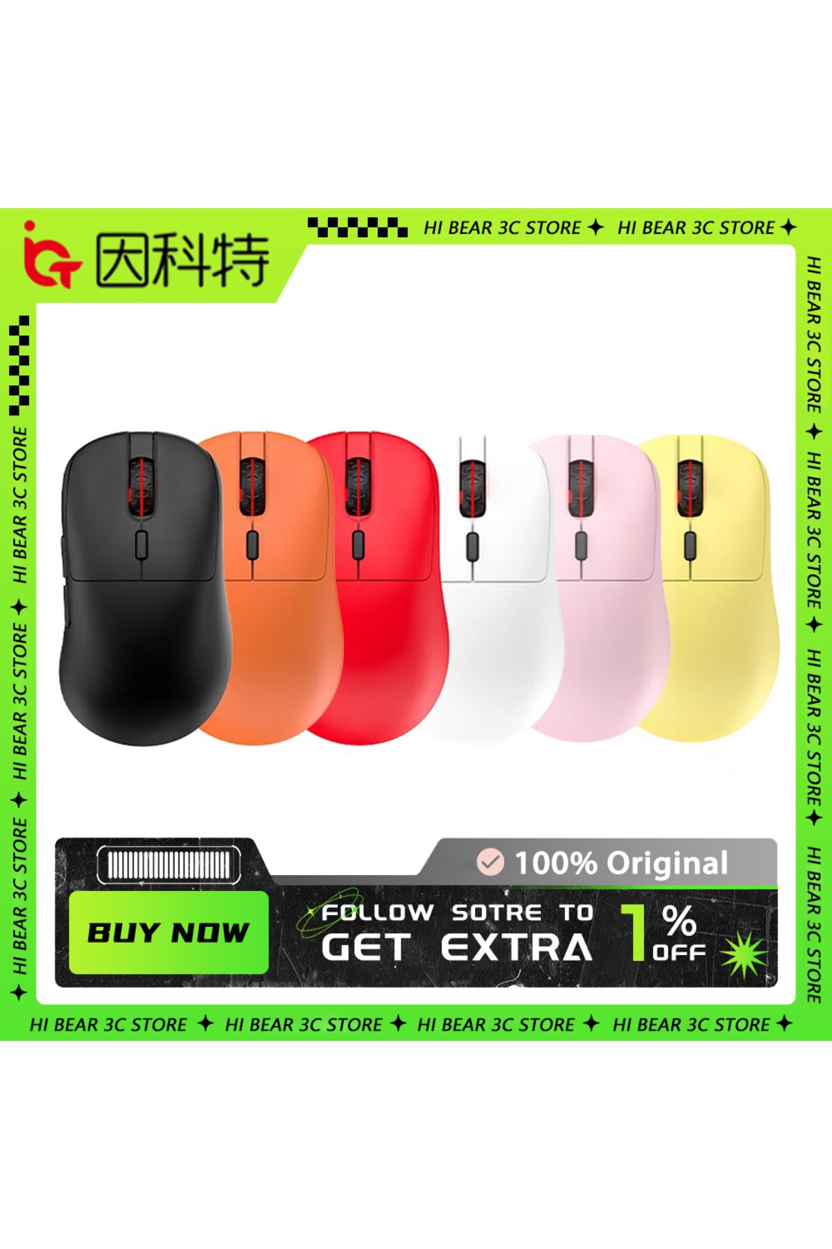 Choice-Incott GHERO Wireless Mouse Two Mode PAW3395 Sensor RGB Low Latency Gaming Mouse Ergonomics Pc Ga... 2