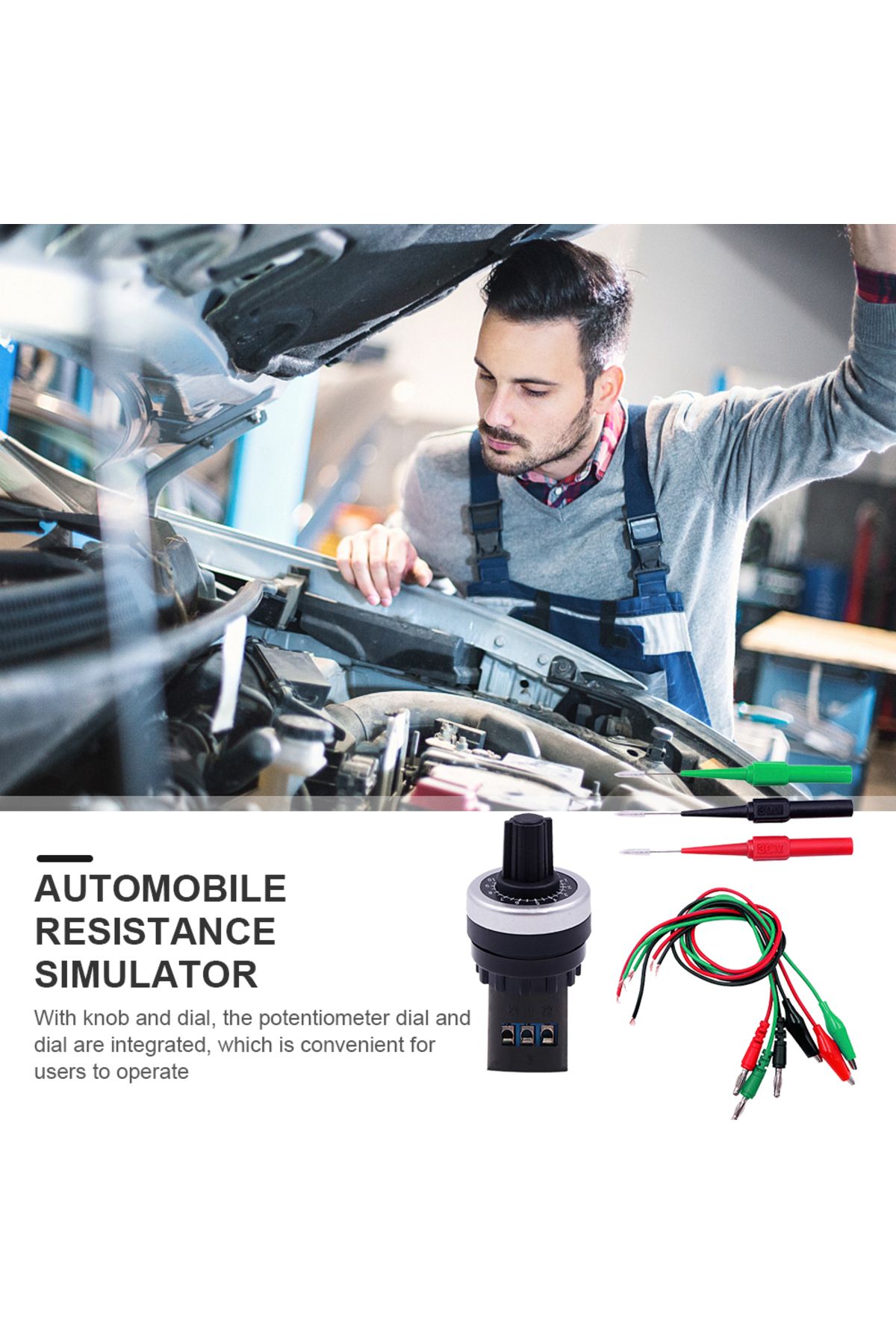 VAKIND-Universal Vehicle Resistor Simulator Analog Generator Resistance Sensor Fuel Diagnostic Tool 6