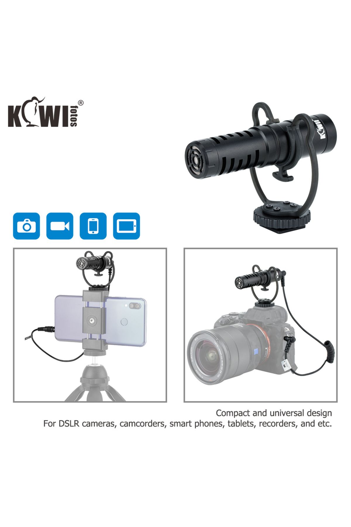 Choice-ميكروفون مدمج للهاتف المحمول وكاميرا الفيديو وميكروفون لكاميرات Canon R10 R7 R5C وكاميرات الفيديو 2