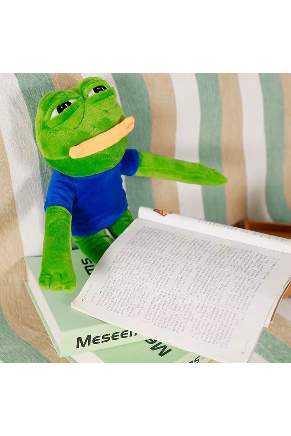 Choice-45CM Pepe Frog Plush Toy Sad Male Ugly Baby Big Mouth Crying Face Peripheral Dolls Send Friends F... 5