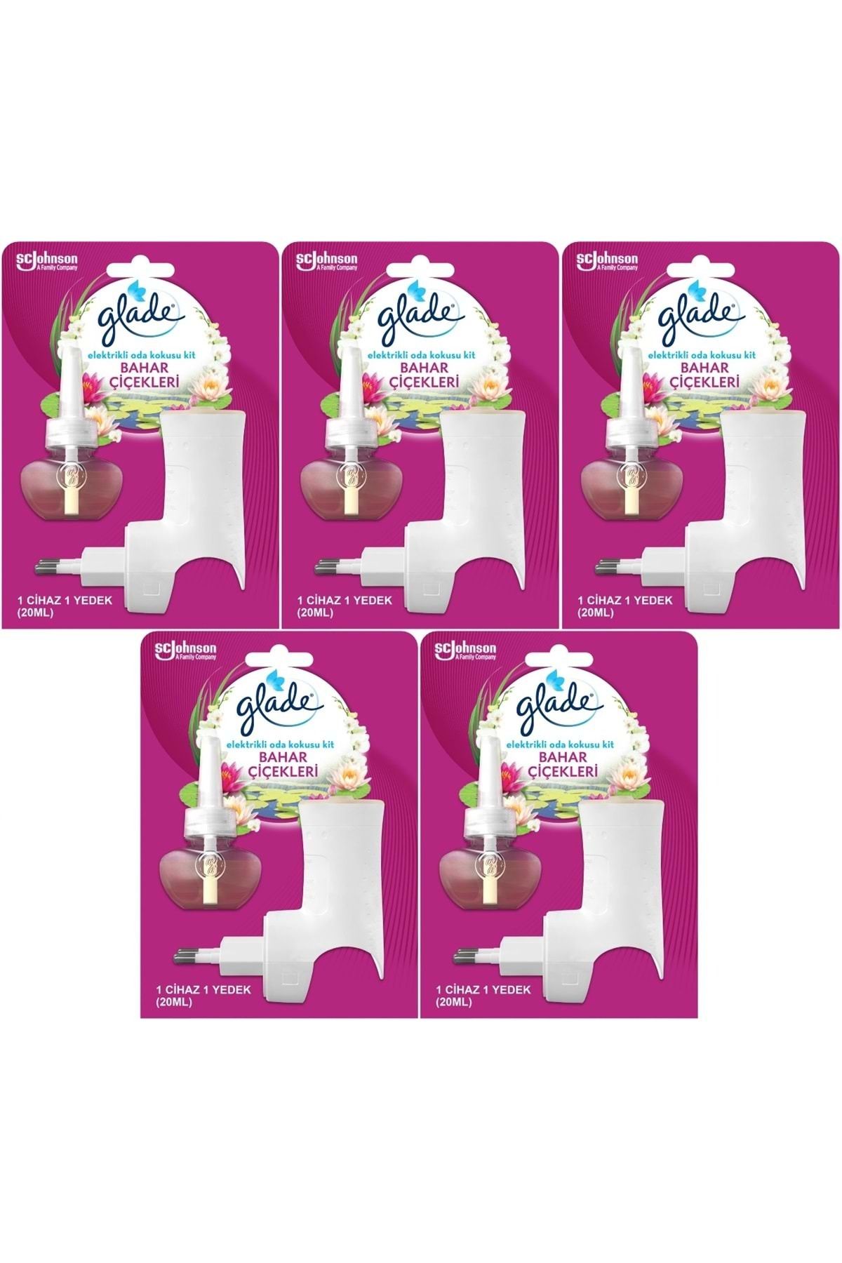 Glade Elektrikli Oda Kokusu Kit Bahar Çiçekleri (5 Li Set)