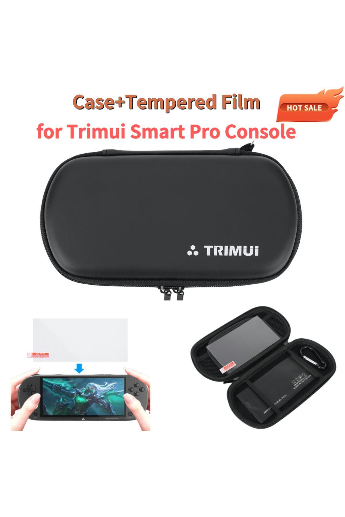 Choice-Handheld Game Console Case with Tempered Glass Film EVA Protective Case Shockproof for Trimui Sma... 2