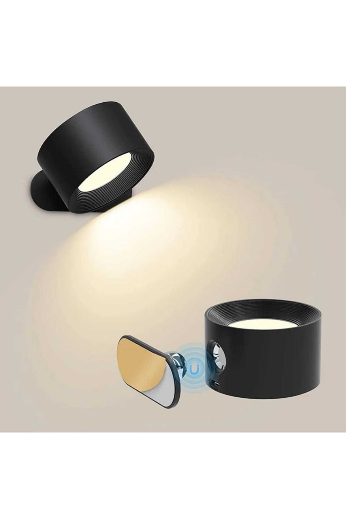 Choice-New USB Rechargeable 360 Degree Rotate Magnetic Wall Lamp Touch Control LED Mounted Reading Wall ... 2