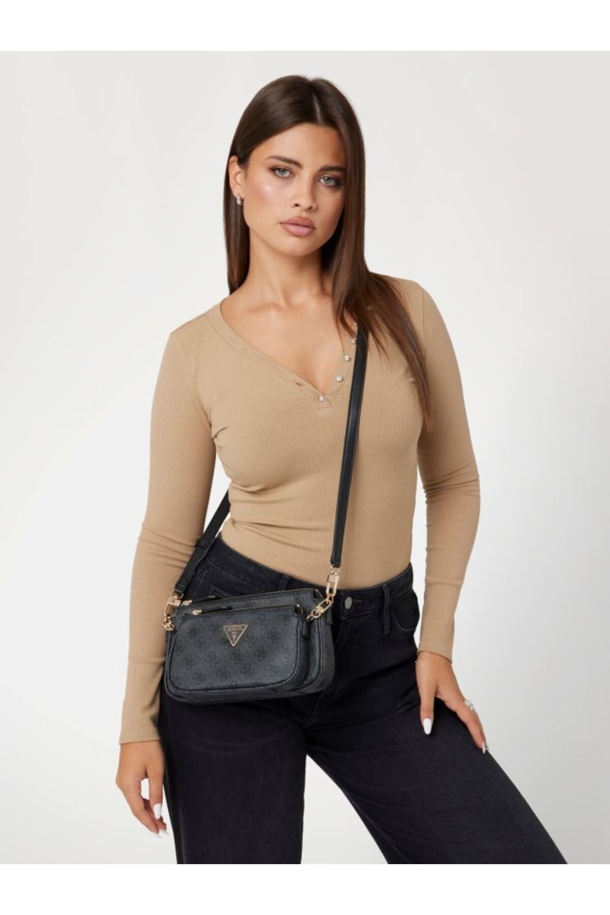 Guess-NOELLE MINI TOP ZIP - قميص بأكمام قصيرة 6