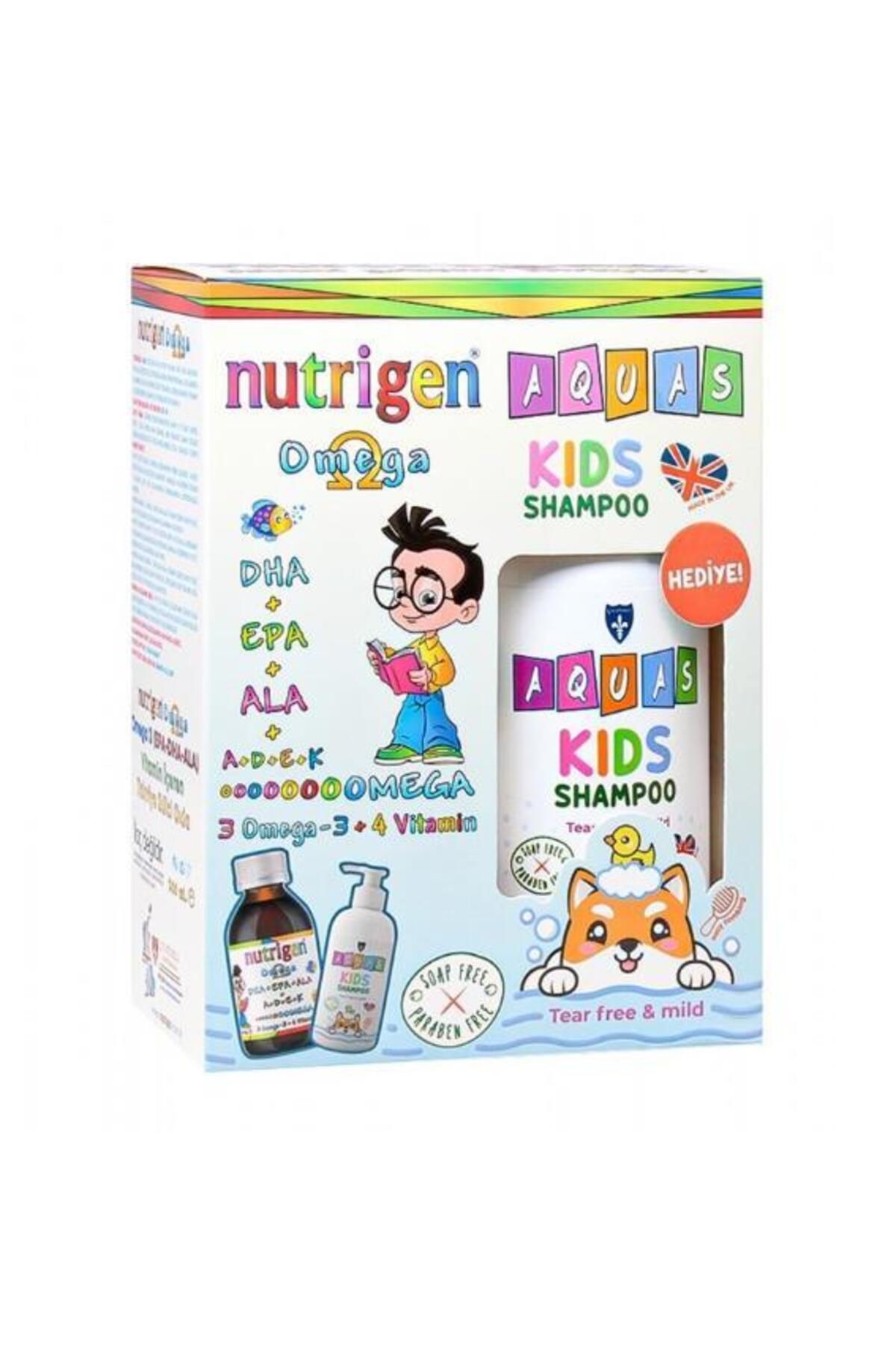 Nutrigen Omega 3 Balık Yağı Şurubu Portakal Aromalı 200 Ml + Aquas Kids Şampuan 250 Ml Hediyeli