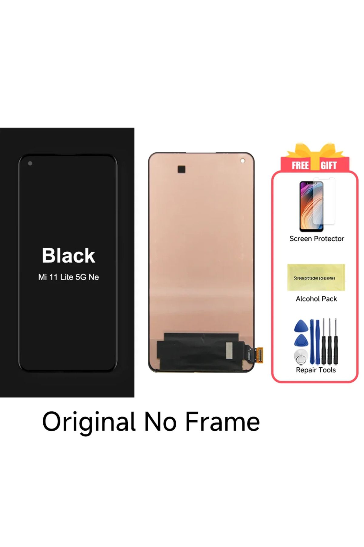 Choice-6.55'' For Xiaomi Mi 11 Lite 5G NE LCD 2109119DG, 2107119DC, 2109119 Display Touch Screen with fr... 1
