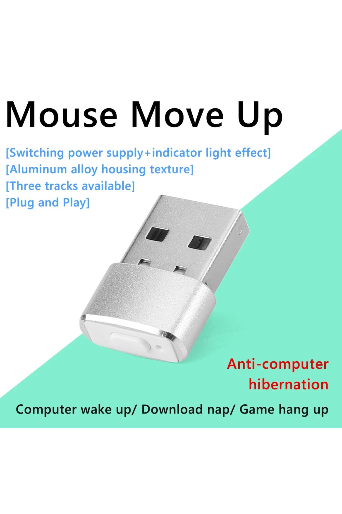 Shunmaii-Mini Automatic Mouse Jiggler Mover Undetectable USB Automatic Move Cursor Plug and Play Keeps Awa... 3