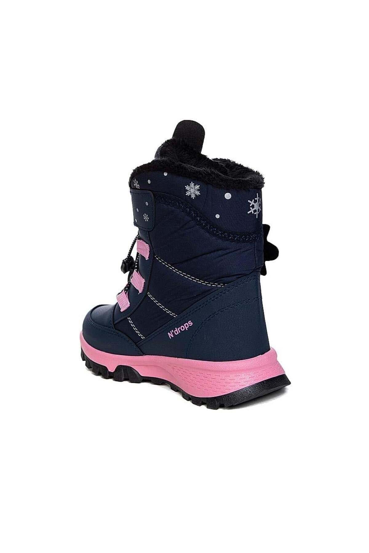 Ndrops-Winter Female Child Snow Boots with Fur Inside Slip-Resistant Sole 2