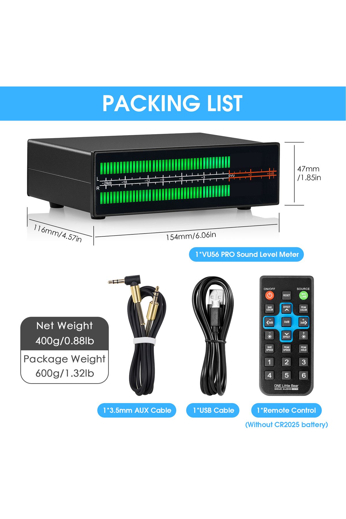 Choice-Douk Audio Dual Channel LED Sound Level Meter MIC+LINE Music Spectrum Visualizer Display Stereo A... 6